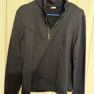 NILS Black Quarter-Zip Top